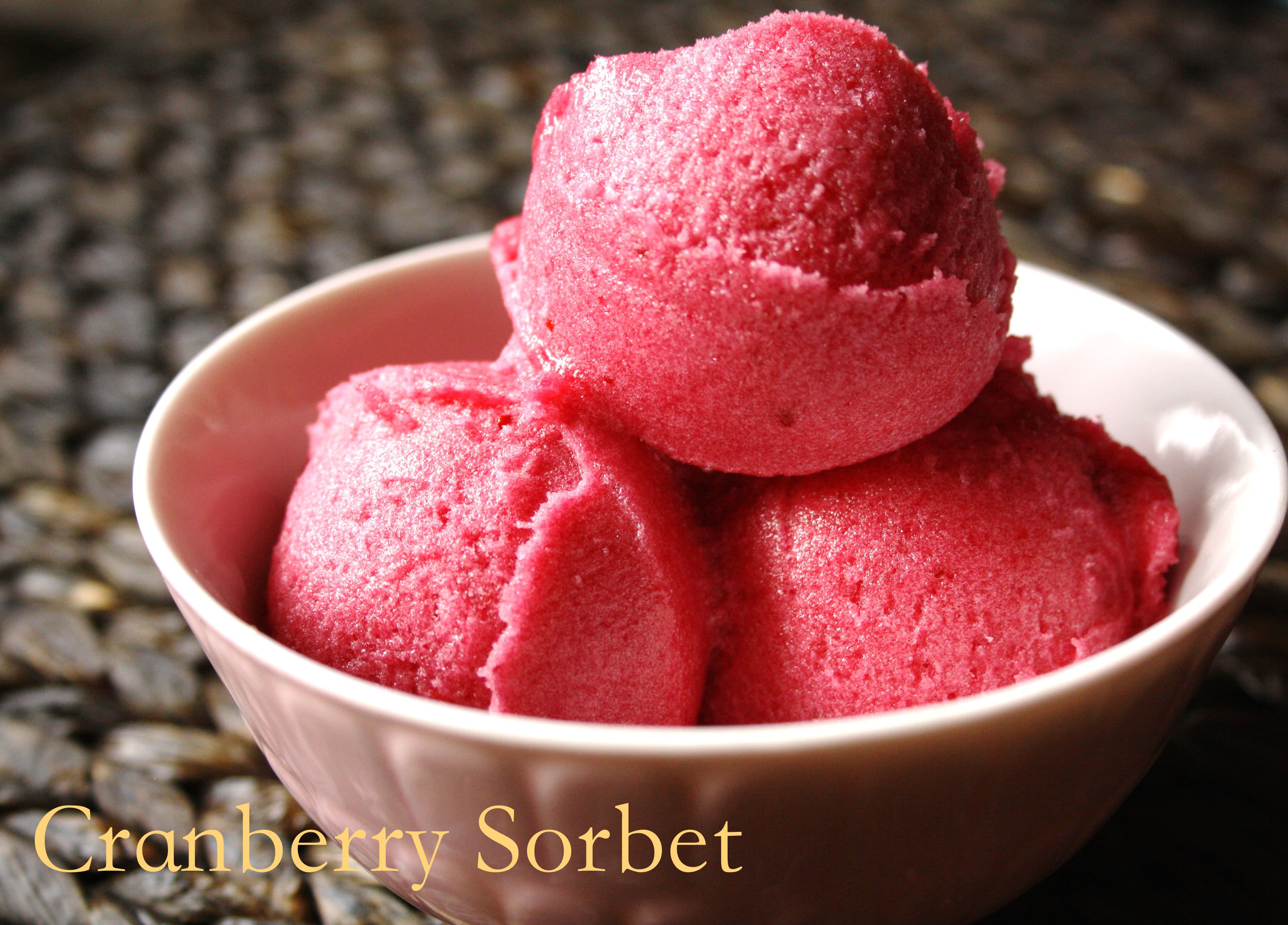 Cranberry Sorbet - Suzie The Foodie