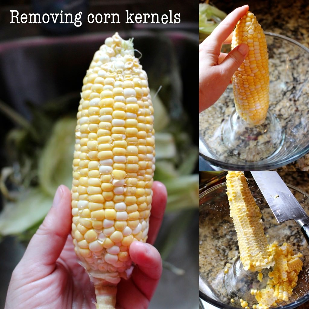 Removing corn kernels