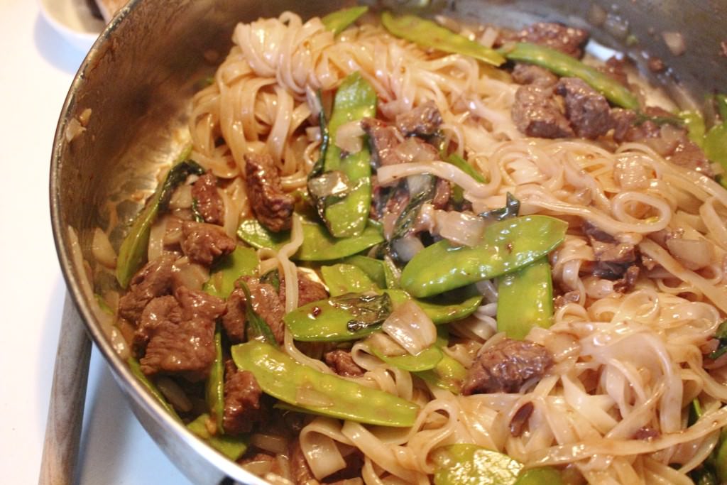 Helen Chen's Spicy Basil Beef Noodles 