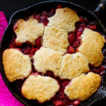 Cast Iron Strawberry Rhubarb Cobbler
