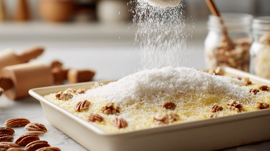 Add Coconut and Nuts