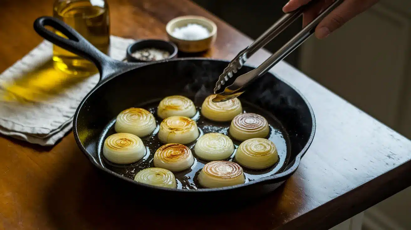 Searing the Scallops
