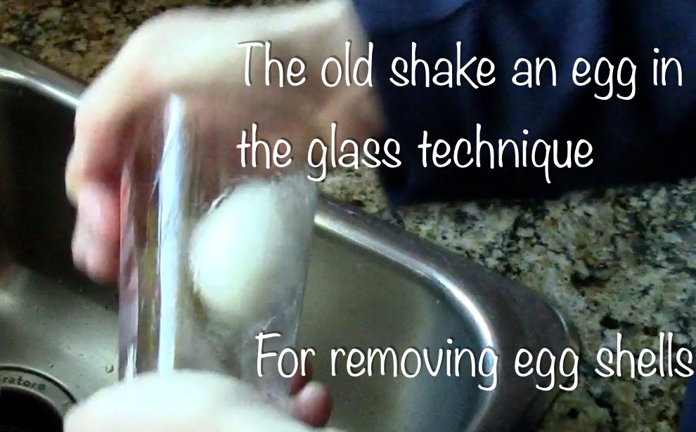 Removing Eggshells By Shaking In A Glass Of Water