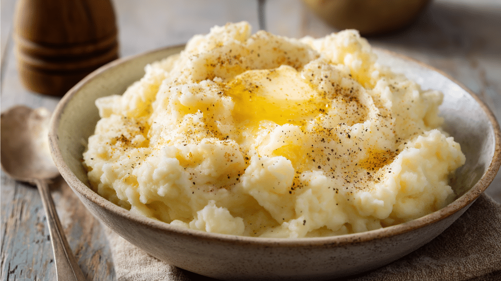 Rustic Mashed Potatoes Recipe with Garlic, Skin-On & More