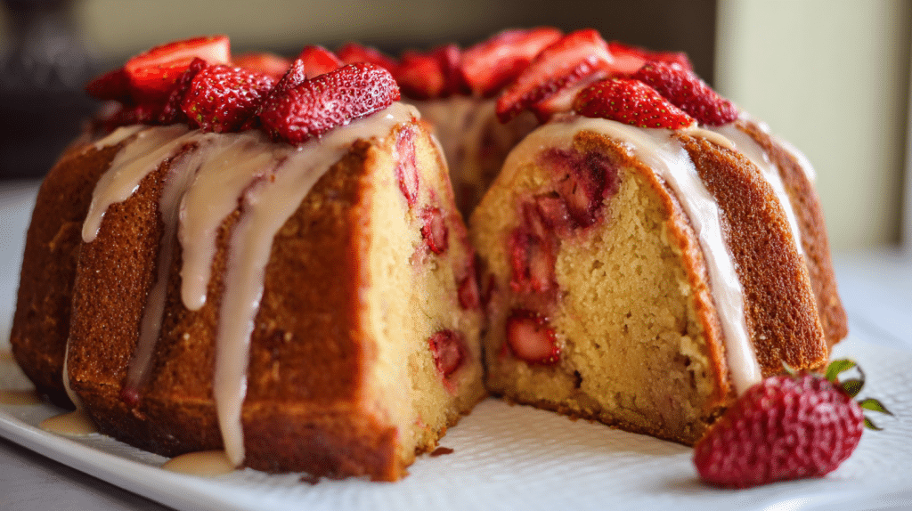 strawberry crunch pound cake recipe