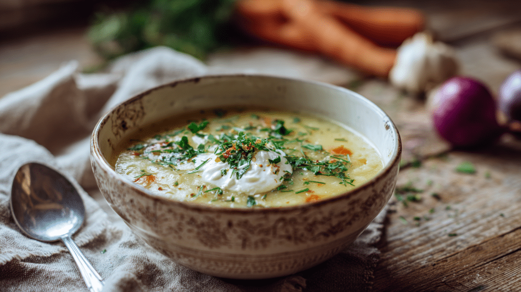 Creamy Vegetarian Potato Soup with Simple Steps