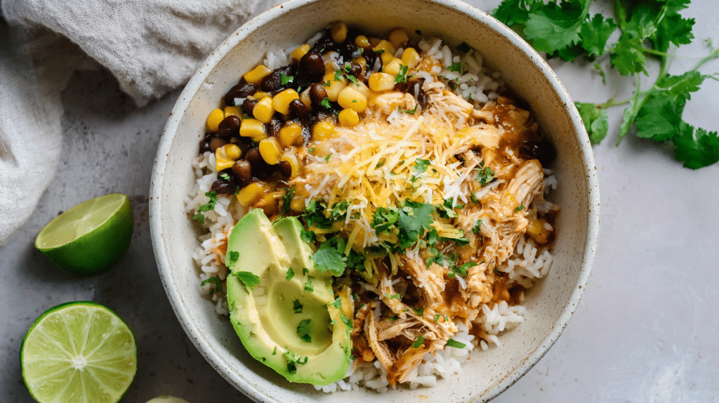 Easy Chicken Enchilada Bowl: Delicious Slow Cooker Recipe