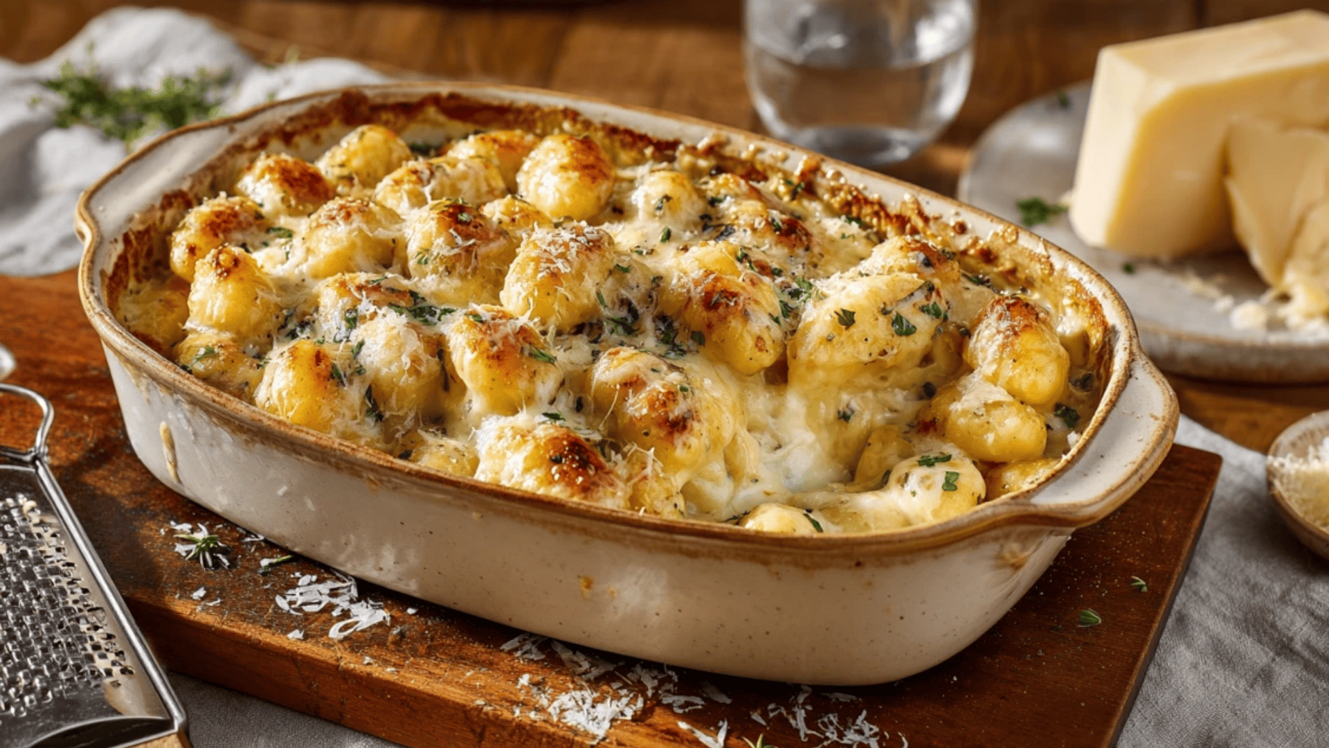 Four-Cheese Truffle Gnocchi Gratin