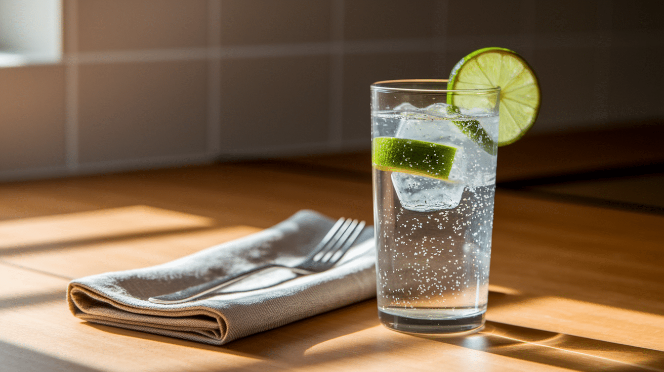 Sparkling Water with Lime