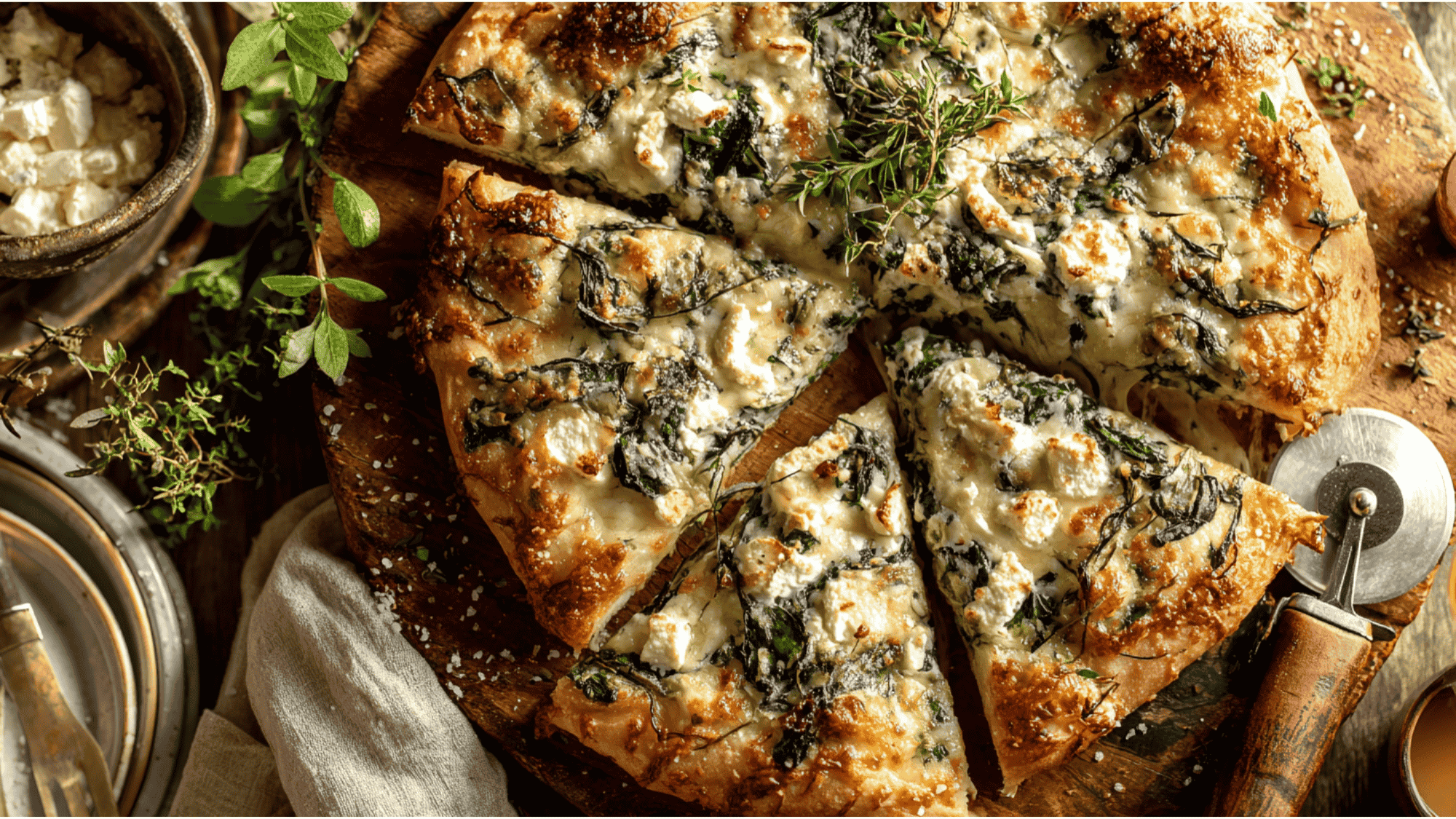 Tasty Spinach and Feta Pizza with Simple Homemade Options