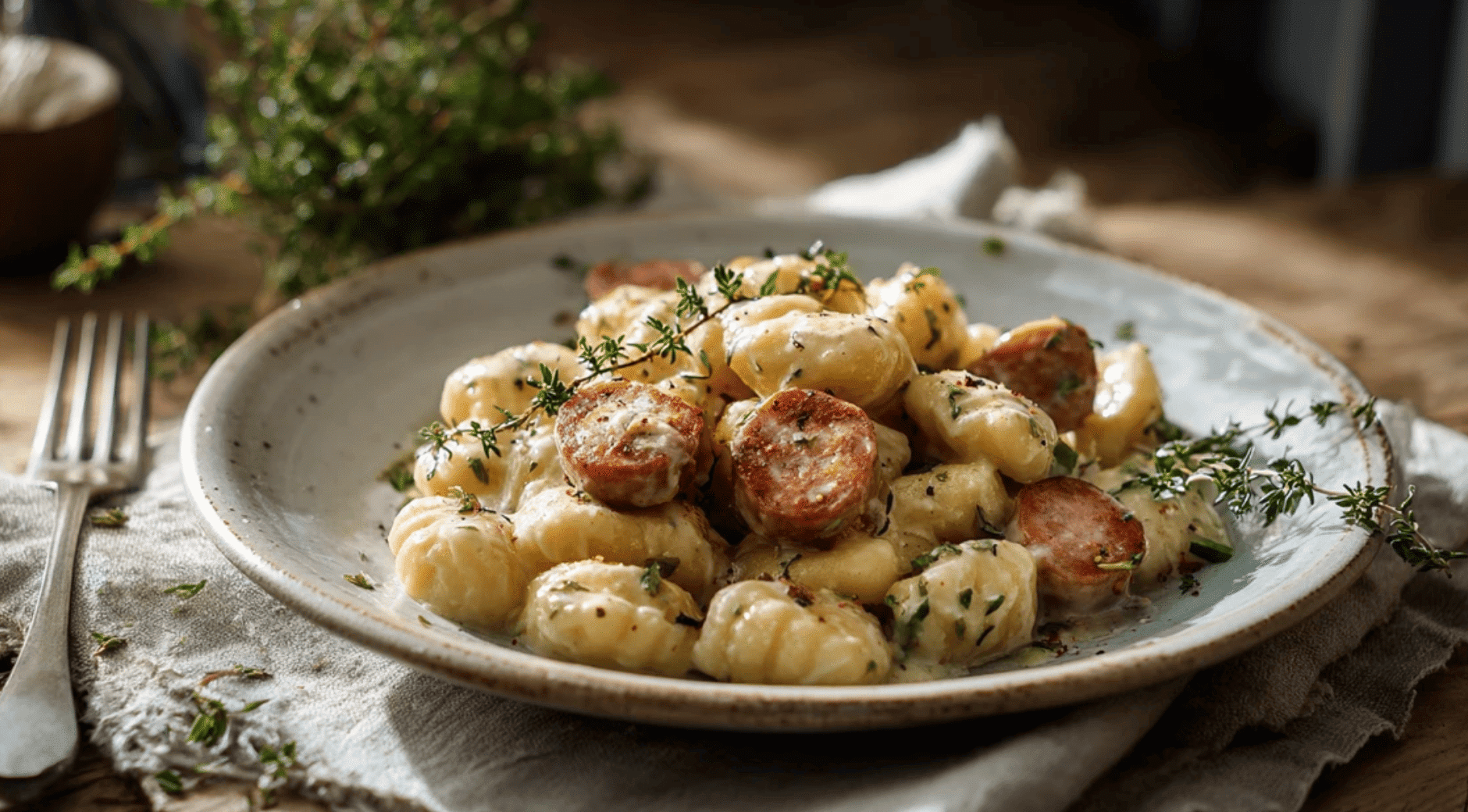 Truffle Gnocchi with Sausage