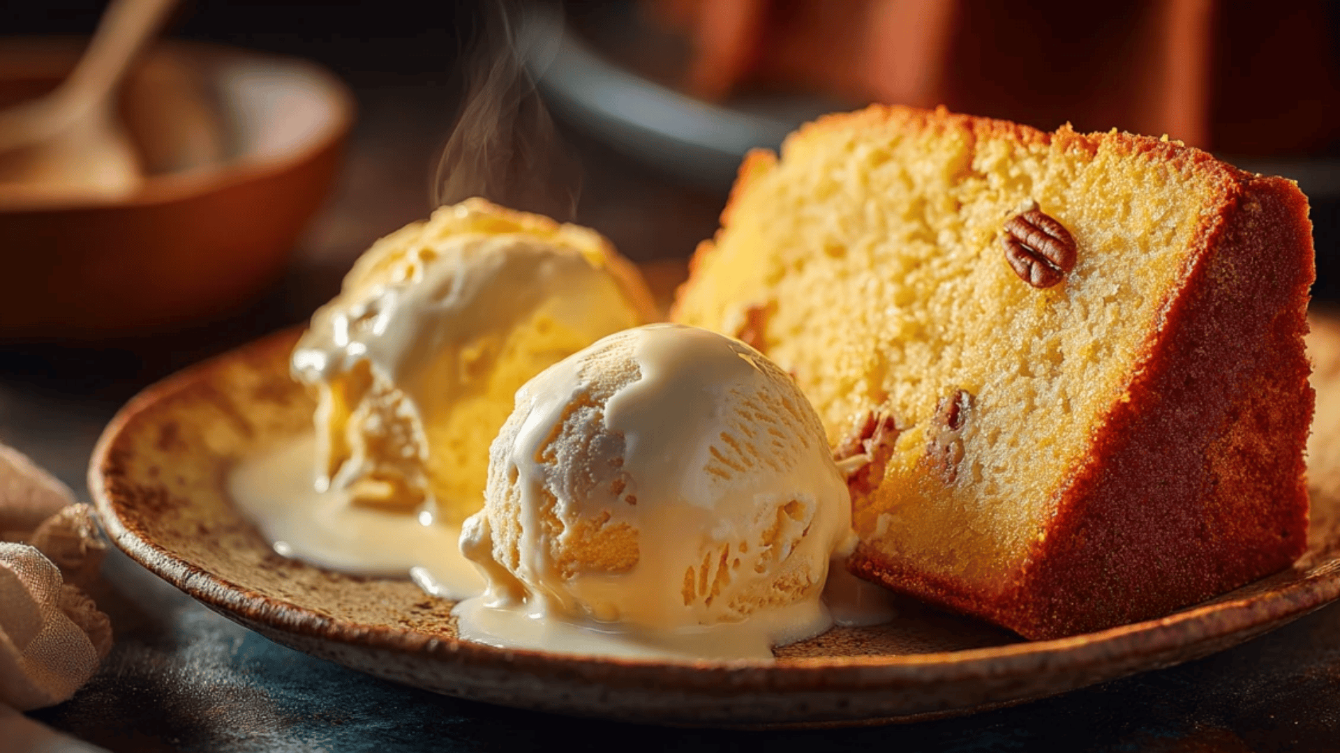 Warm with Vanilla Ice Cream