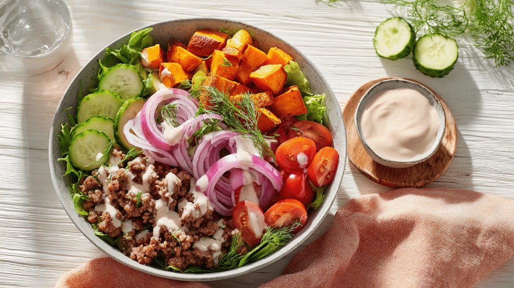 burger bowl meal prep