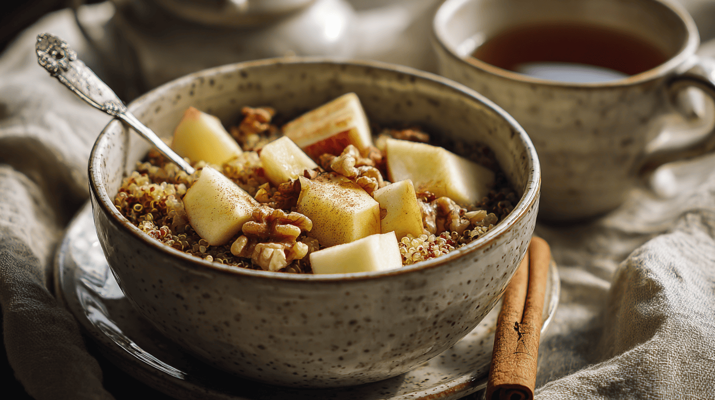 Apple Cinnamon Quinoa Breakfast Bowl
