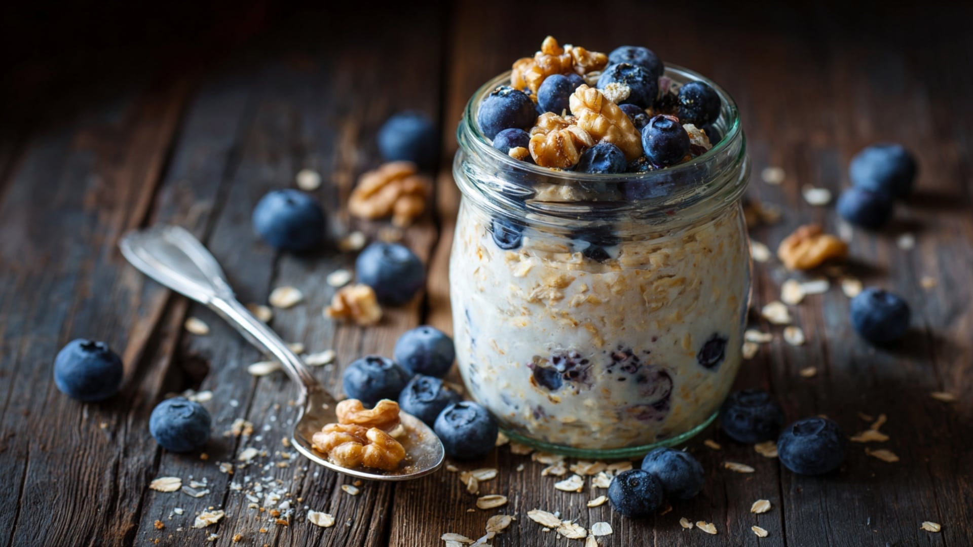 Blueberry Walnut Overnight Oats