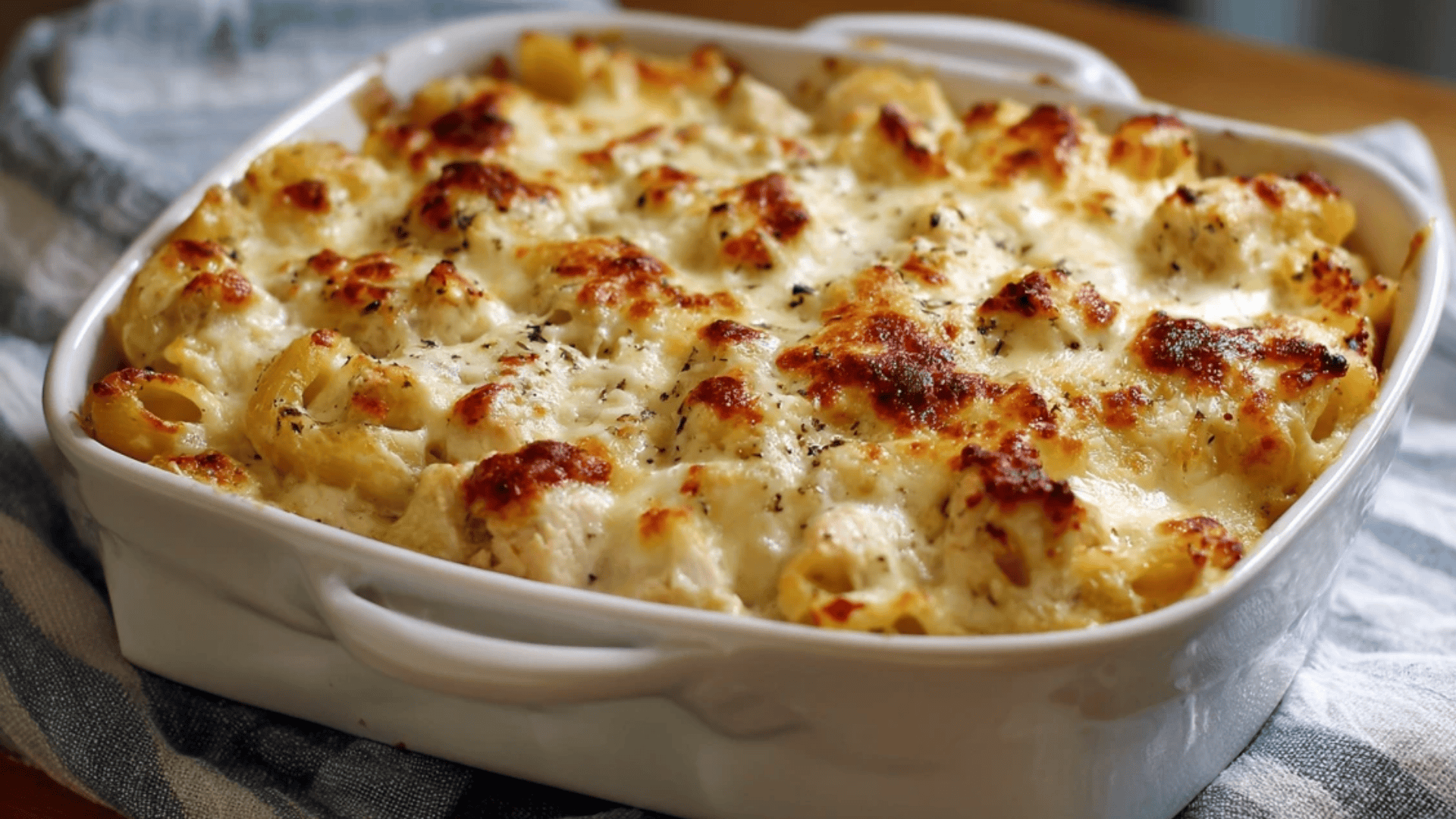 Chicken Alfredo Bake