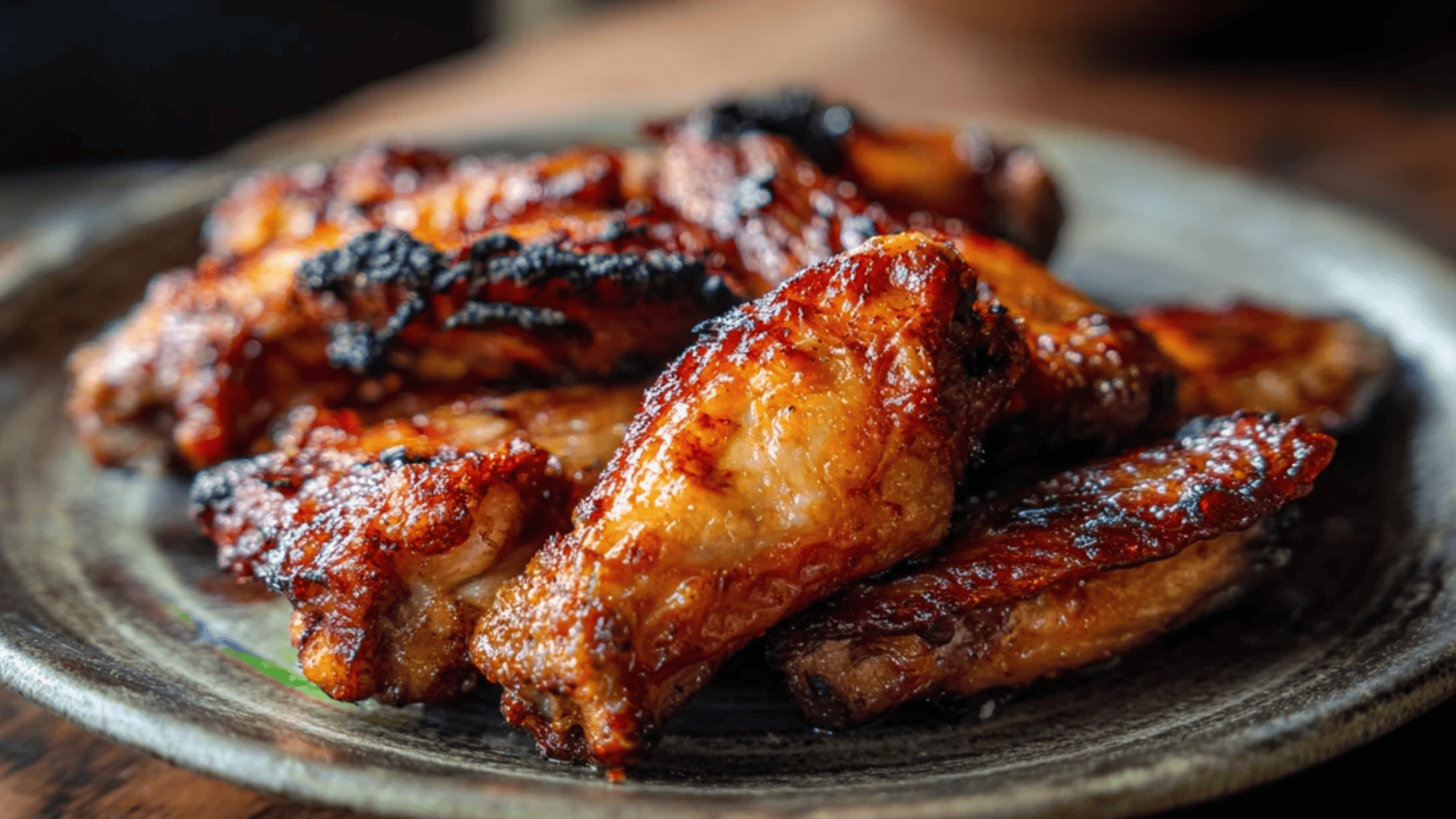 Cooked Chicken Wings With Skin