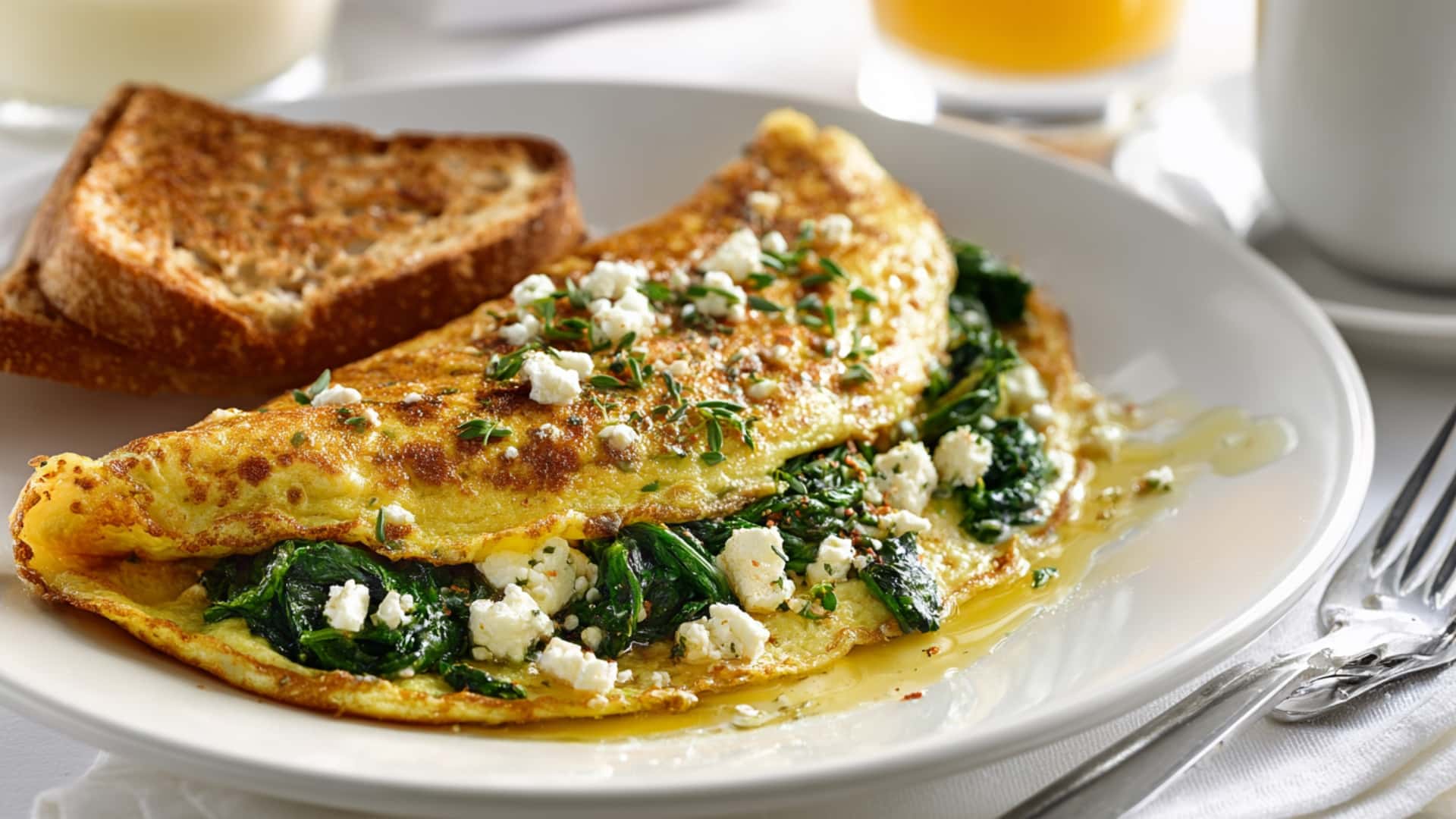 Spinach and Feta Omelette
