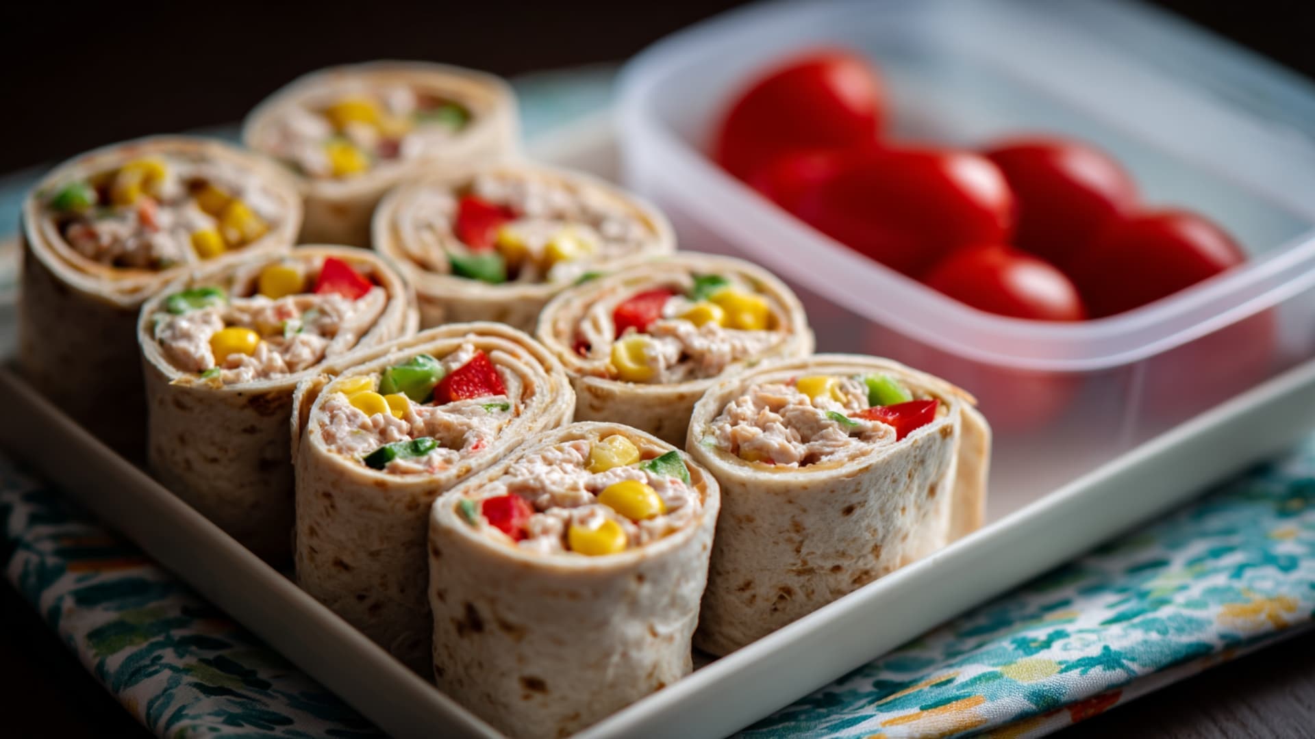 Tuna Salad Wrap Pinwheels