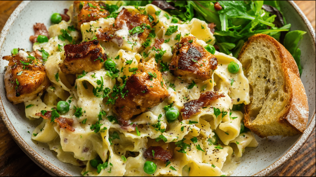 creamy chicken noodles
