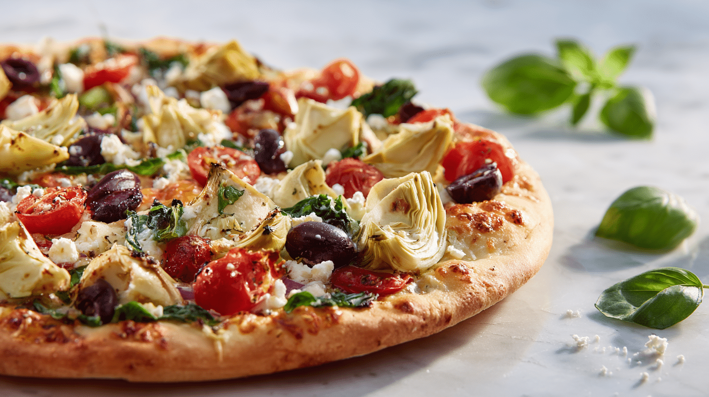 mediterranian pizza no cheese