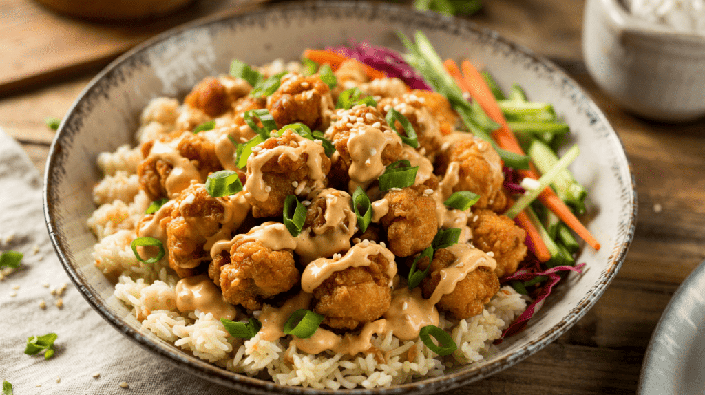 popcorn chicken bowl