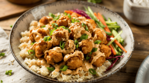 popcorn chicken bowl