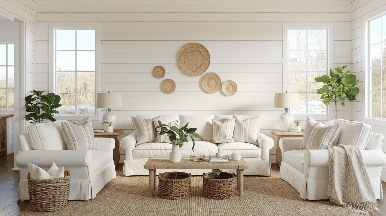 Add a White Shiplap Accent Wall