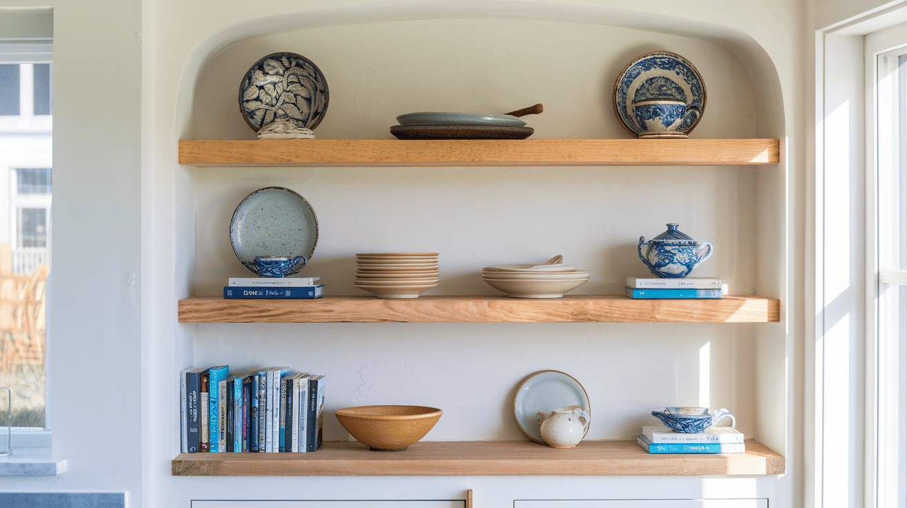 Built In Open Shelving