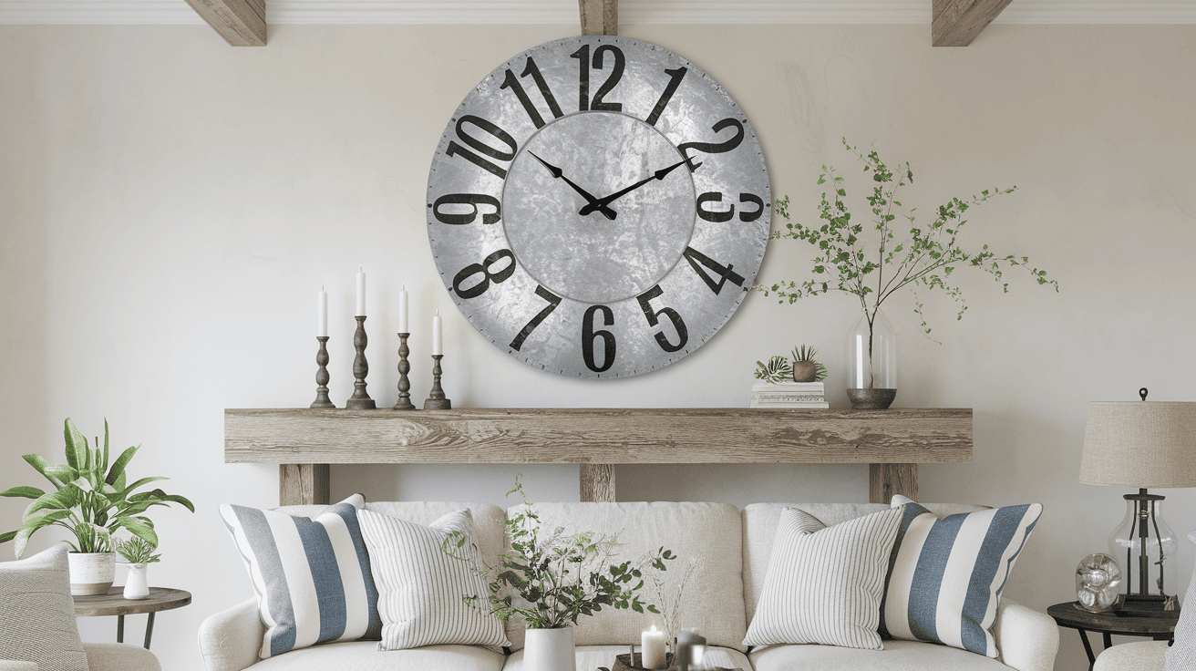 Feature a Galvanized Metal Wall Clock