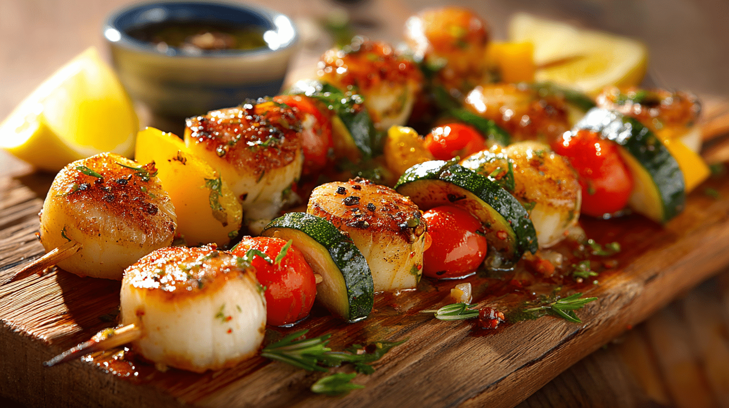 Grilled Bay Scallop Skewers