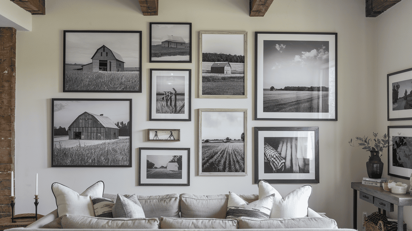 Hang Framed Monochrome Photography