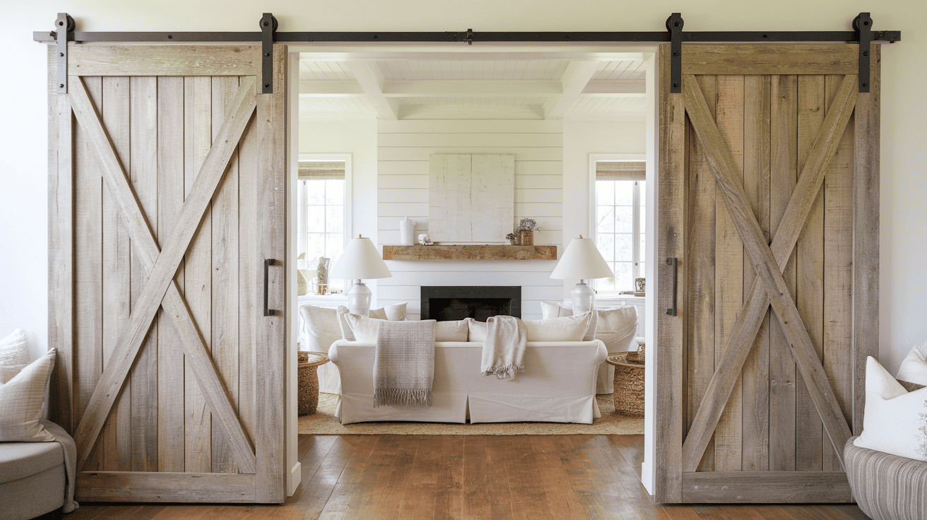 Hang a Barn Door as a Room Divider