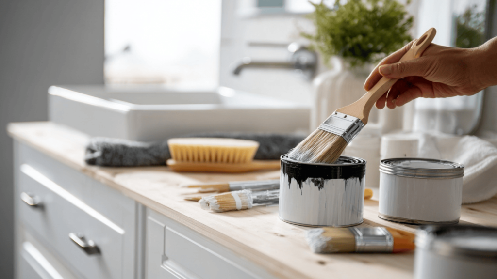How to Paint Bathroom Vanity