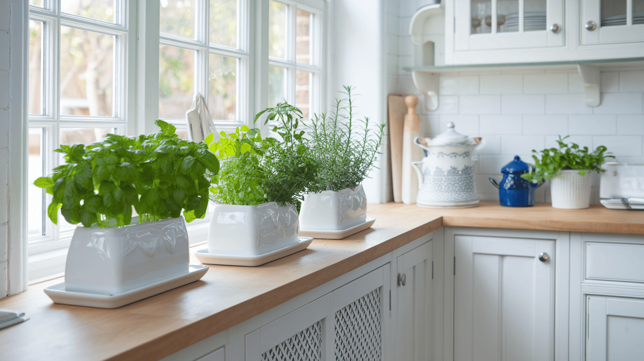 Indoor Herb Garden by the Window