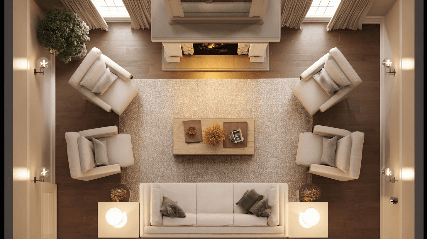 The Classic Sofa-Centered Layout