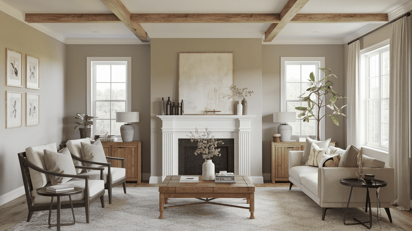 Try Soft Gray or Greige Walls