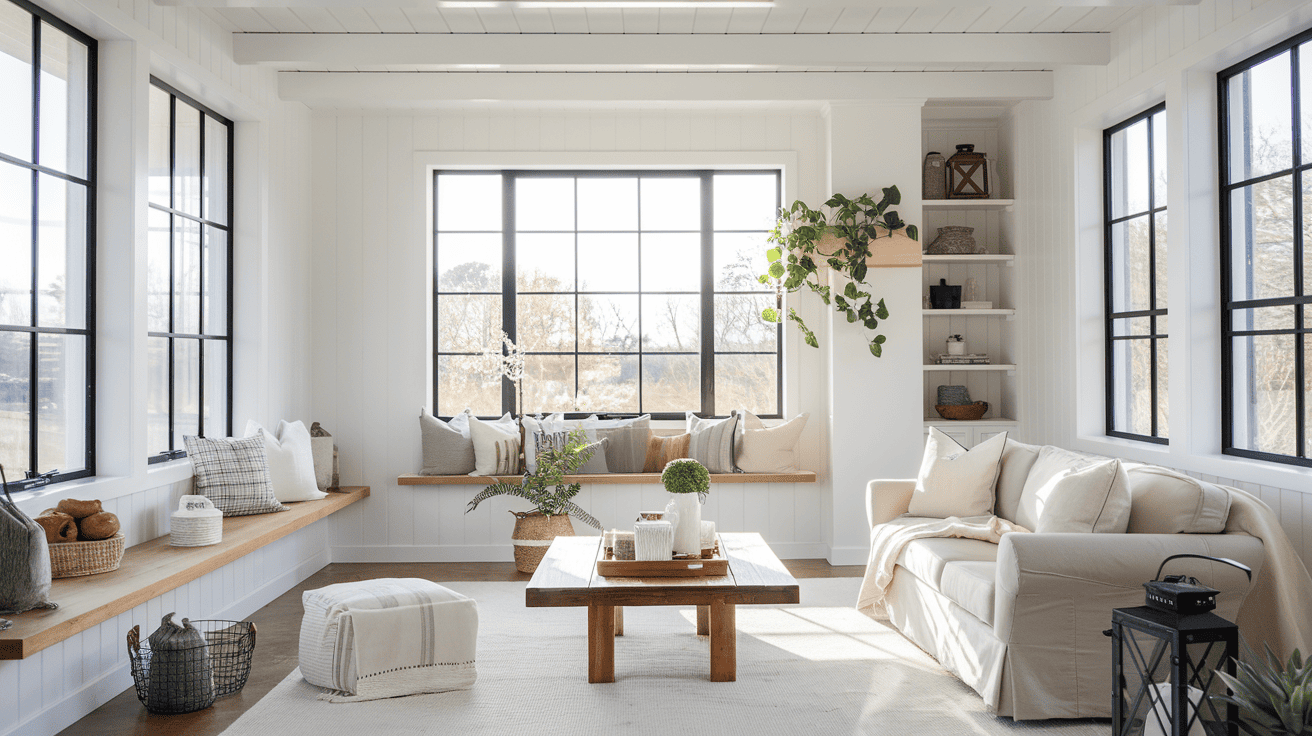 Use Black Framed Windows for a Bold Accent