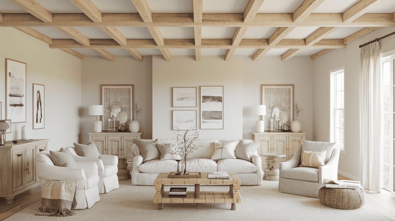 Use Exposed Wood Beams for Architectural Warmth