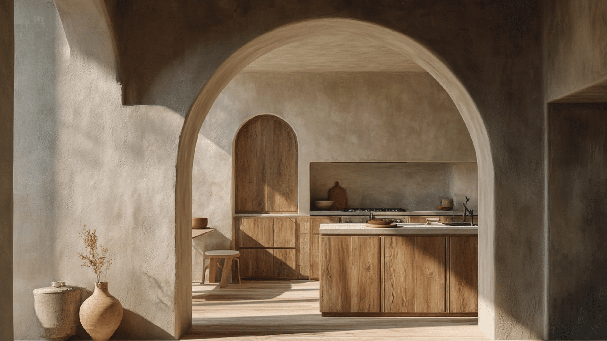 arched doorway or niche gentle flow