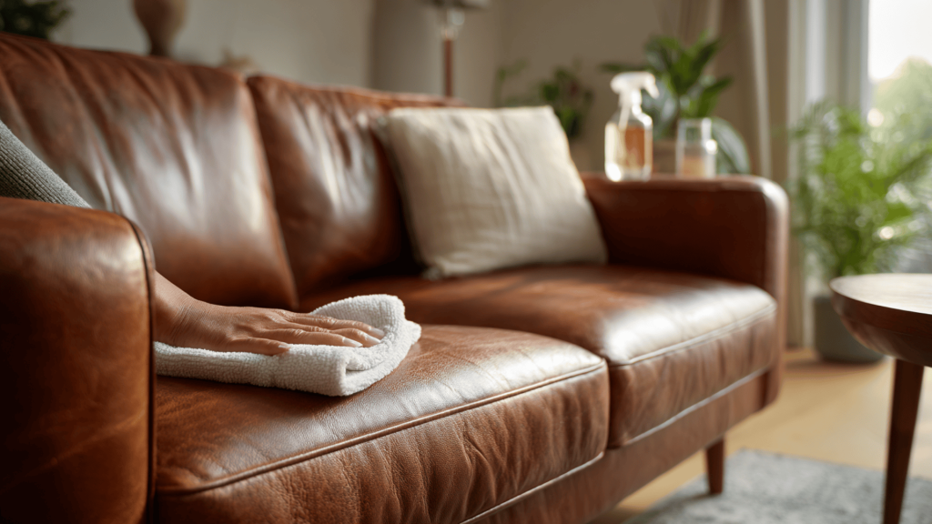 clean sofa