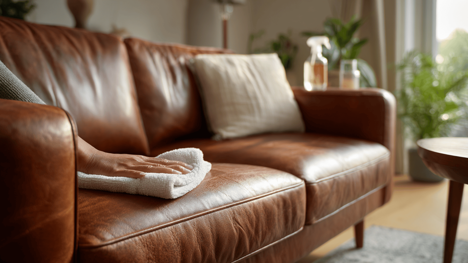 clean sofa
