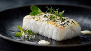 halibut served