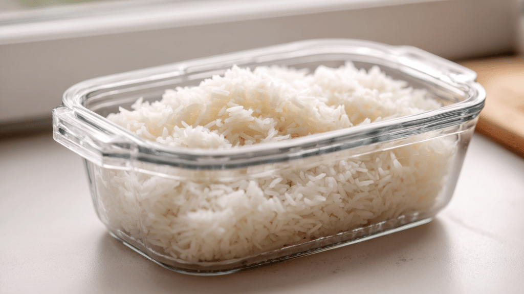 how to store cooked rice