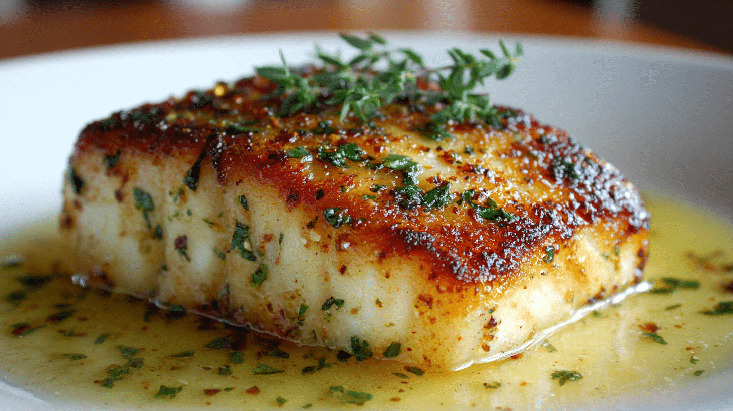 pan seared halibut