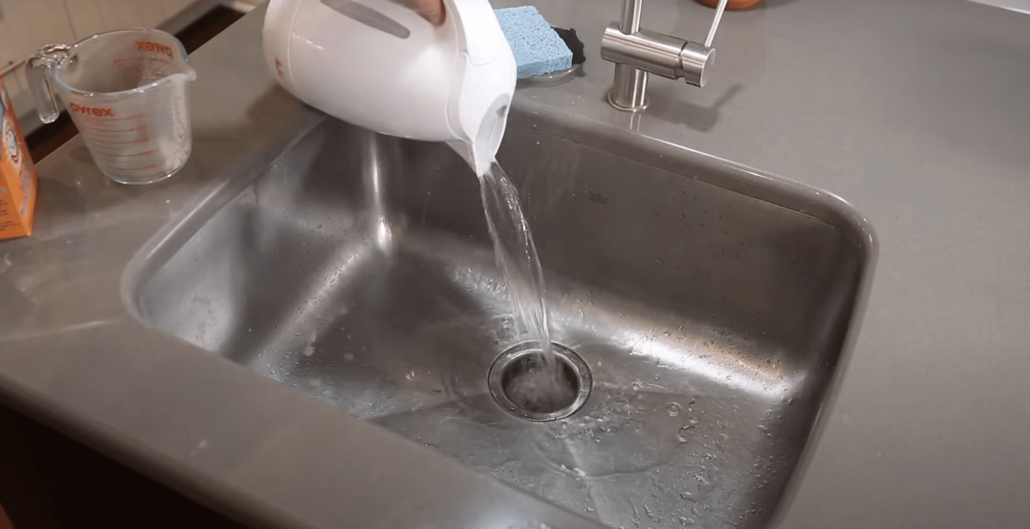 pour hot water