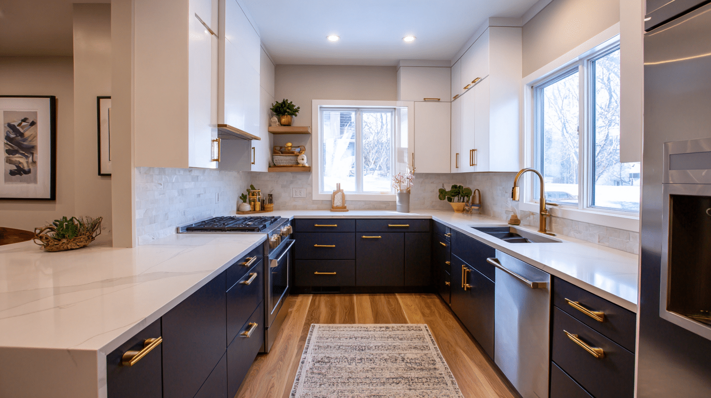two tone cabinet