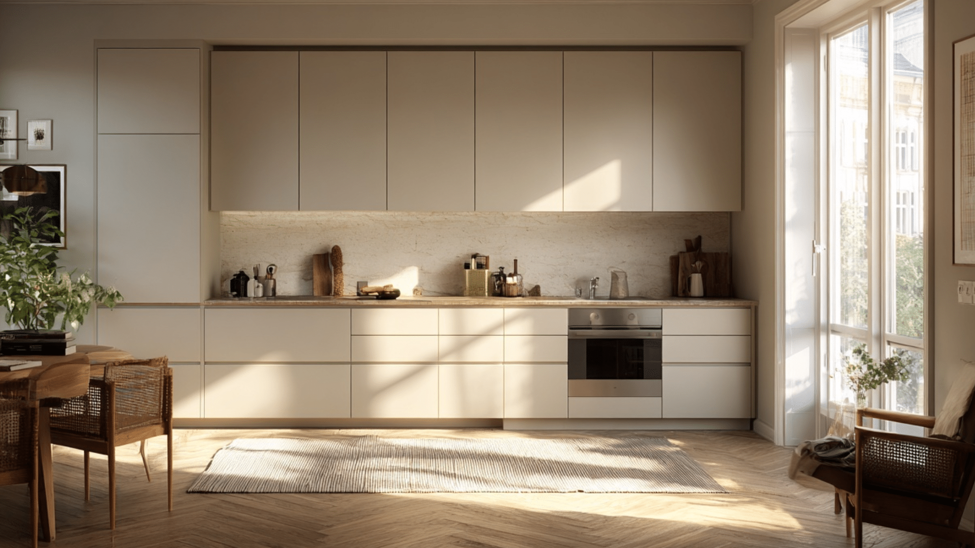 two tone cabinets warm grey base