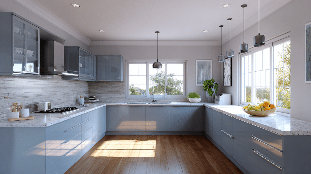 u shaped kitchen