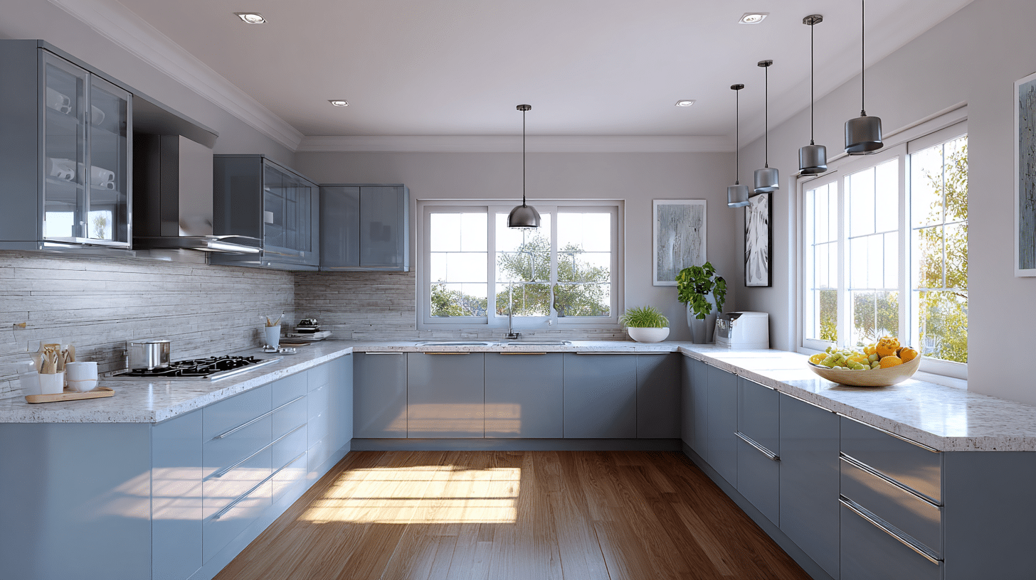 u shaped kitchen